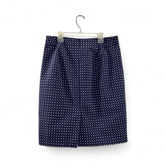 Banana Republic Size 8 Navy & White Geometric Print Pencil Skirt Casual Formal - Picture 3 of 6